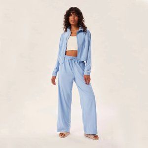 Light Blue Girlfriend Track Pants